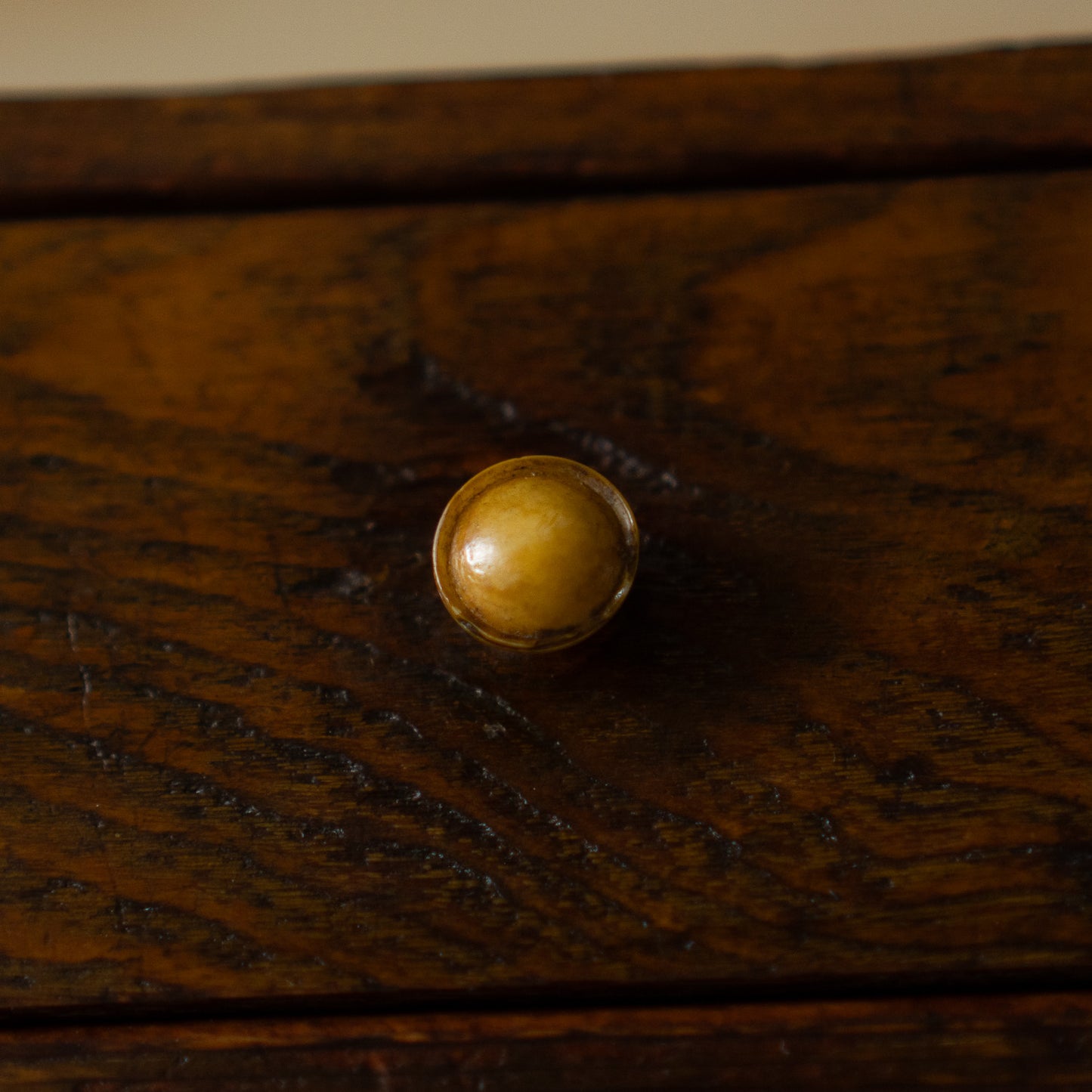 Vintage Japanese Showa Period 2 Drawer oak cabinet