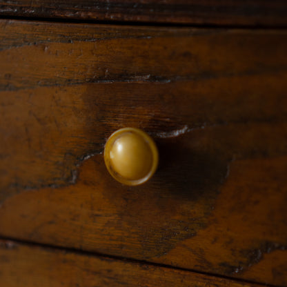 Vintage Japanese Showa Period 2 Drawer oak cabinet