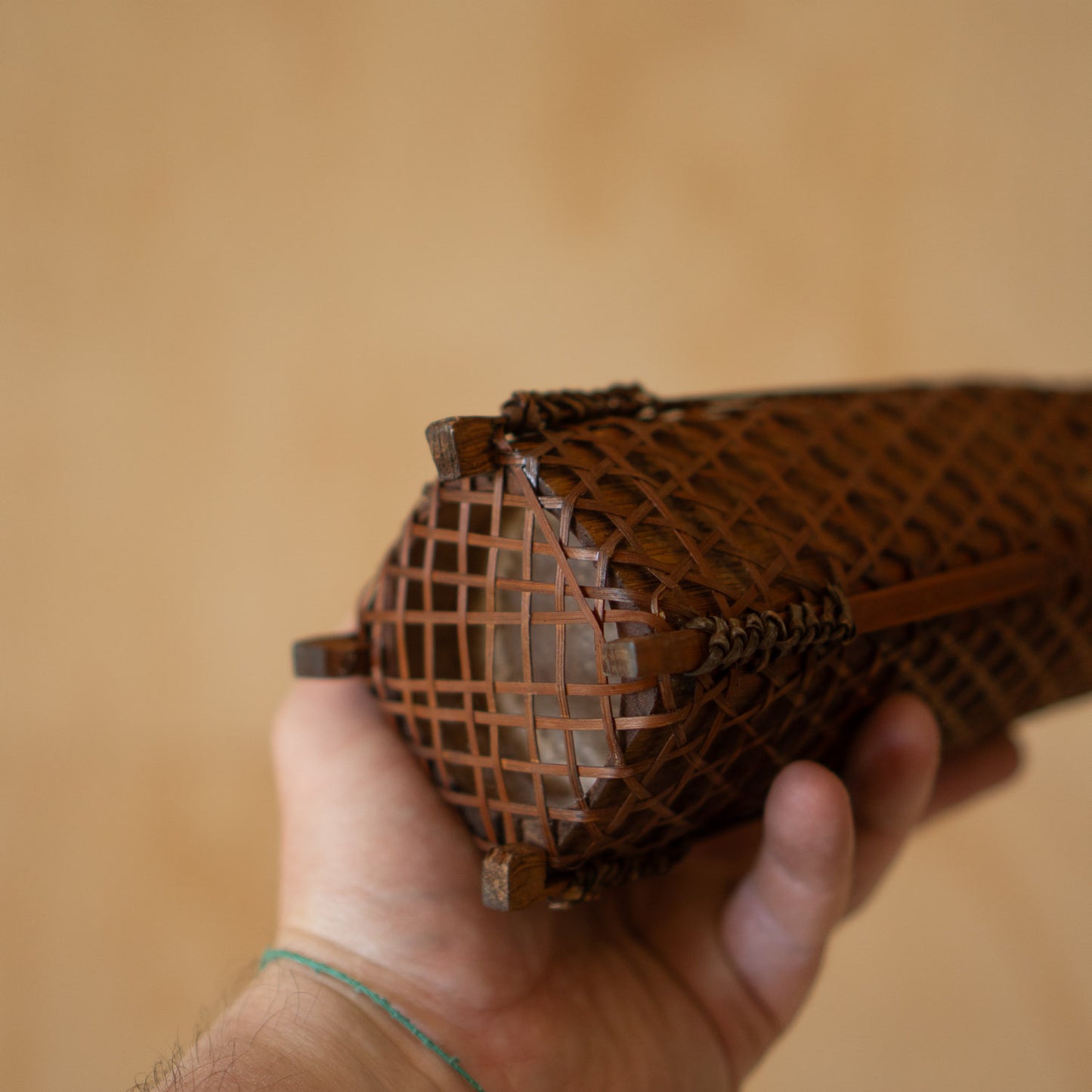 Vintage Japanese Tall and Narrow Bamboo Ikebana Vase