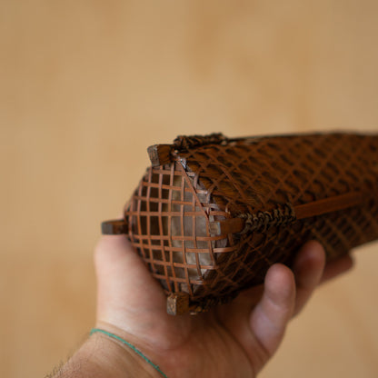 Vintage Japanese Tall and Narrow Bamboo Ikebana Vase