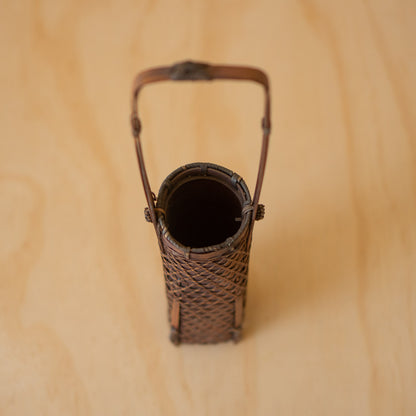 Vintage Japanese Tall and Narrow Bamboo Ikebana Vase