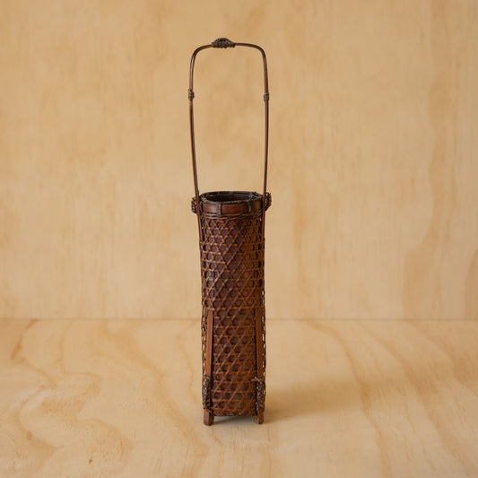 Vintage Japanese Tall and Narrow Bamboo Ikebana Vase