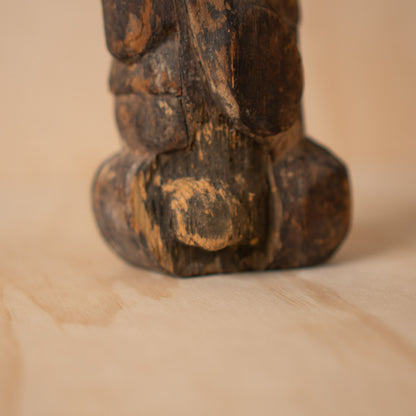Antique Japanese heavily worn Mingei folk art Daikoku figure