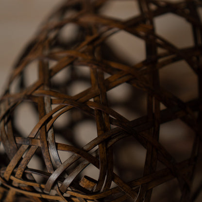 Antique Japanese Woven Bamboo Basket