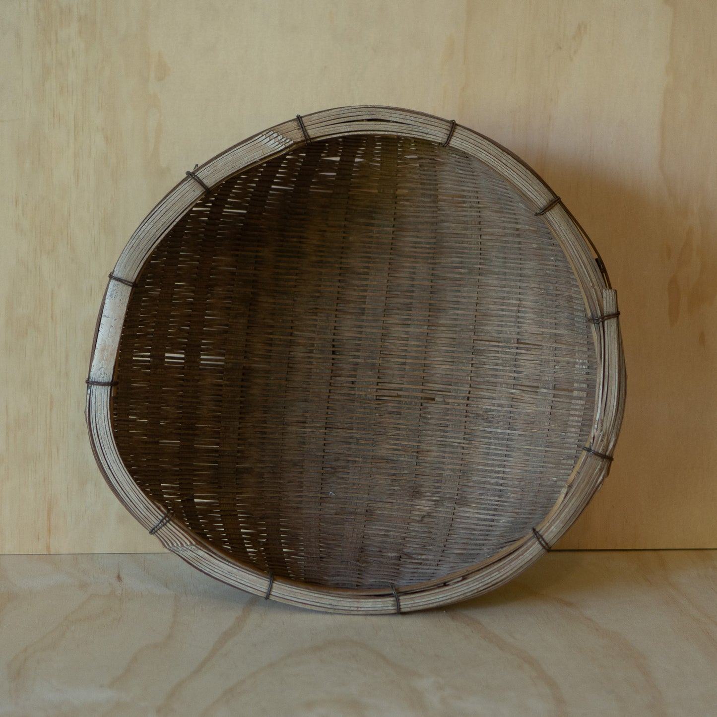Large Vintage Handwoven Japanese Strainer Basket - Zaru
