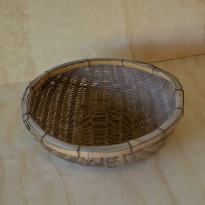 Large Vintage Handwoven Japanese Strainer Basket - Zaru