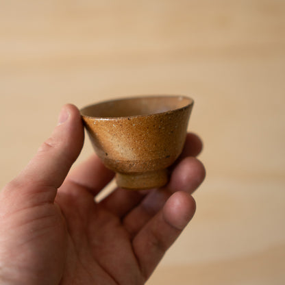 Vintage Japanese Bizen Sake cup - guinomi