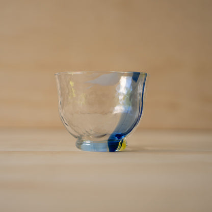 Japanese Blue stripe handmade glass
