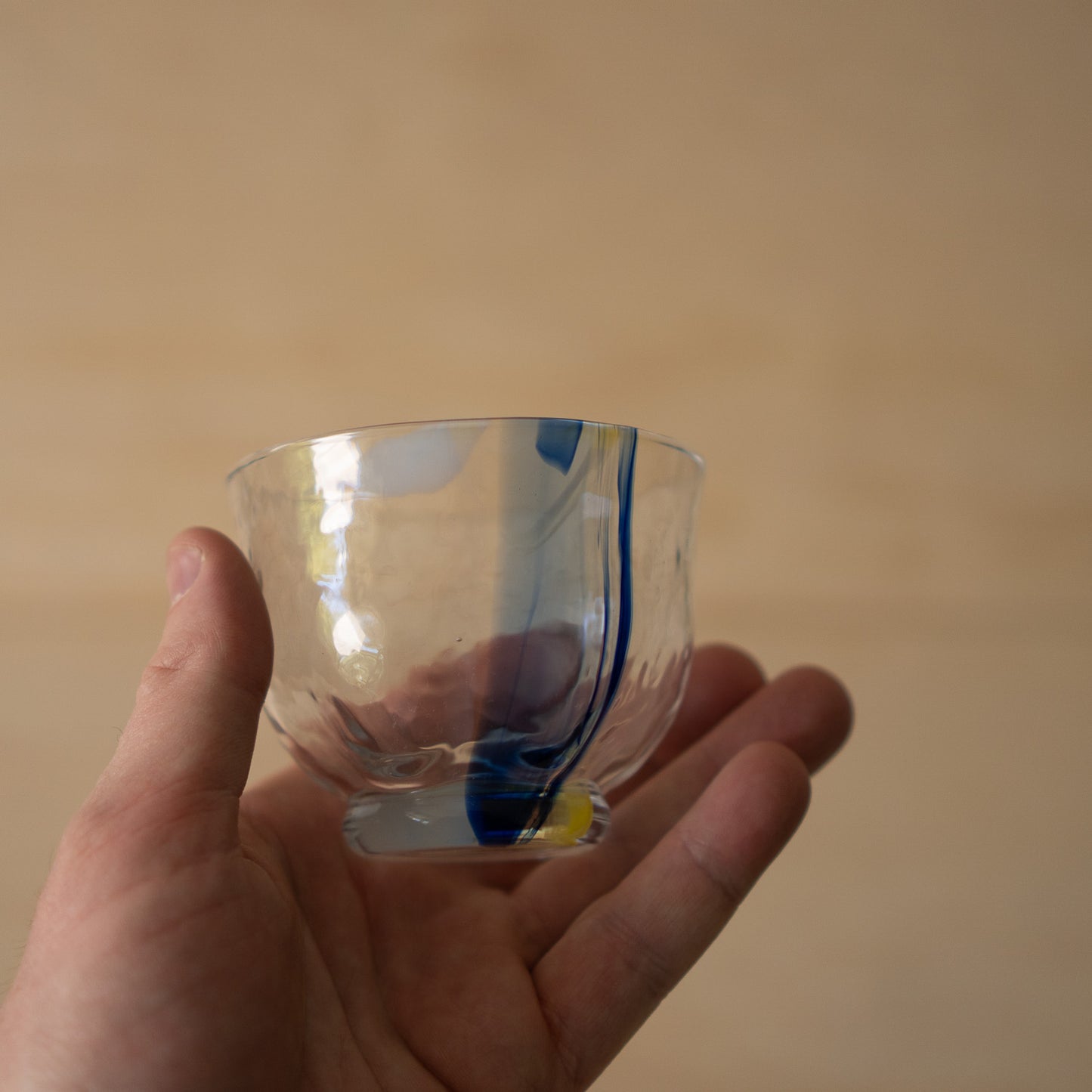 Japanese Blue stripe handmade glass