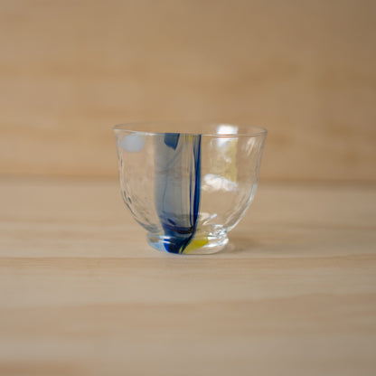 Japanese Blue stripe handmade glass