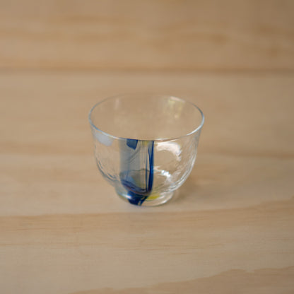 Japanese Blue stripe handmade glass