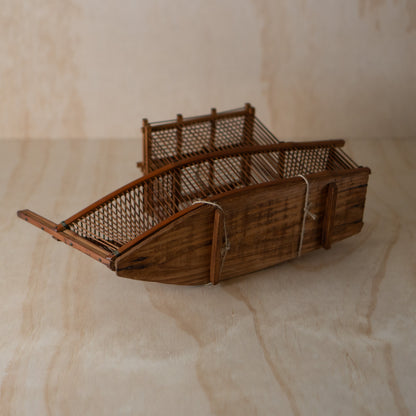 Antique Japanese Bamboo Boat shaped cage