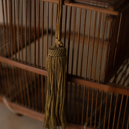 Antique Japanese Bamboo Boat shaped cage
