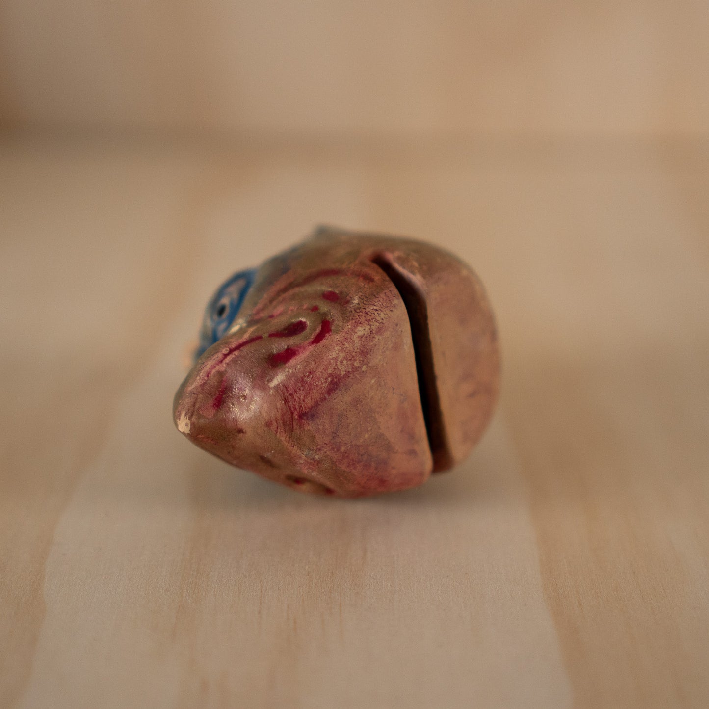 Showa period Japanese Clay Karasu Tengu Bell