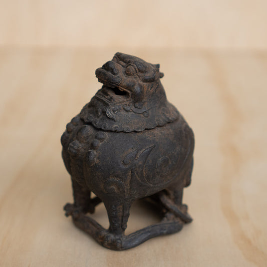 Antique Japanese Foo Dog Incense Burner