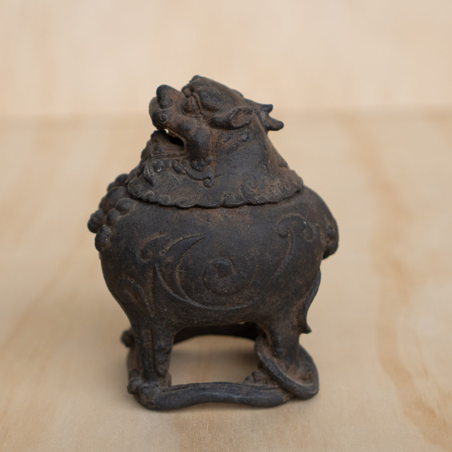 Antique Japanese Foo Dog Incense Burner