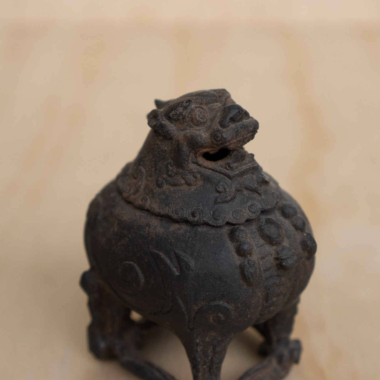 Antique Japanese Foo Dog Incense Burner