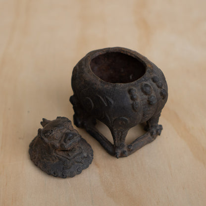 Antique Japanese Foo Dog Incense Burner