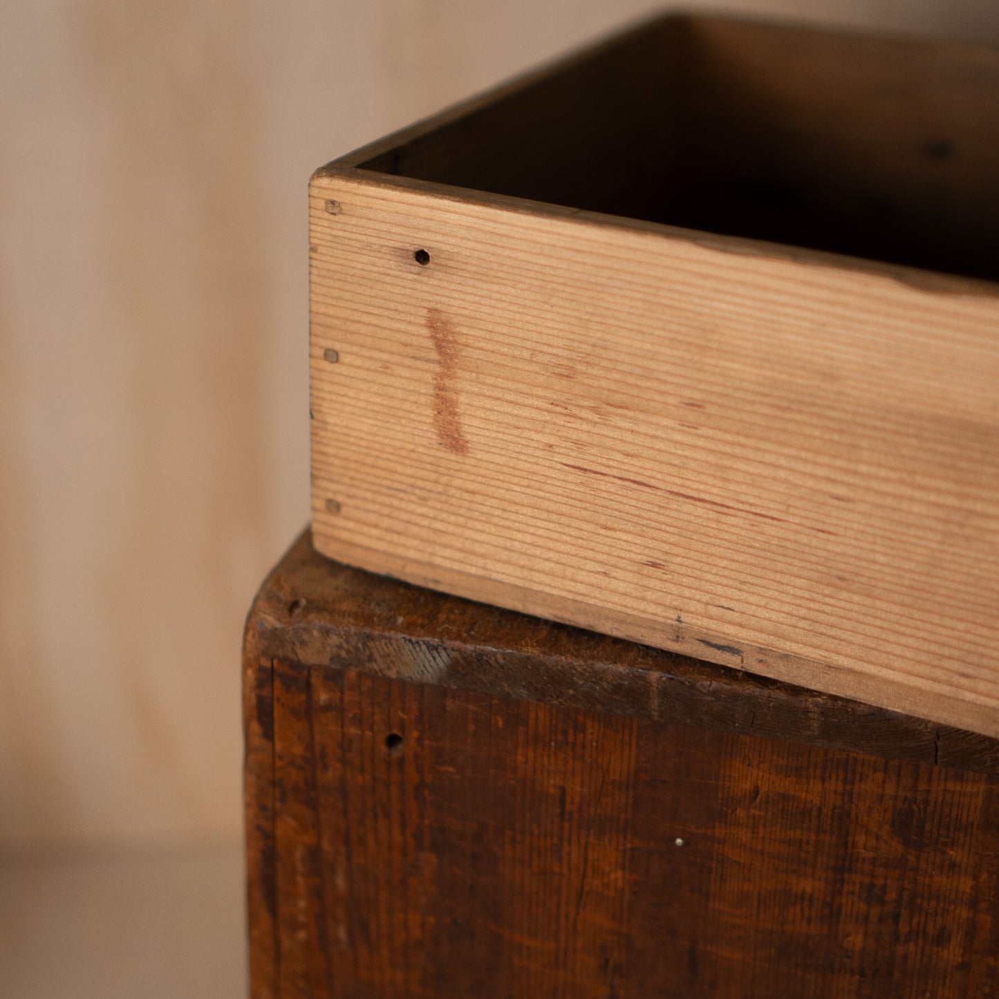 Antique Japanese Meiji Period Ko-tanso Drawer box with Kanji