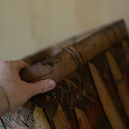 Antique Large Rectangular Harvesting Basket - shūkaku-kago