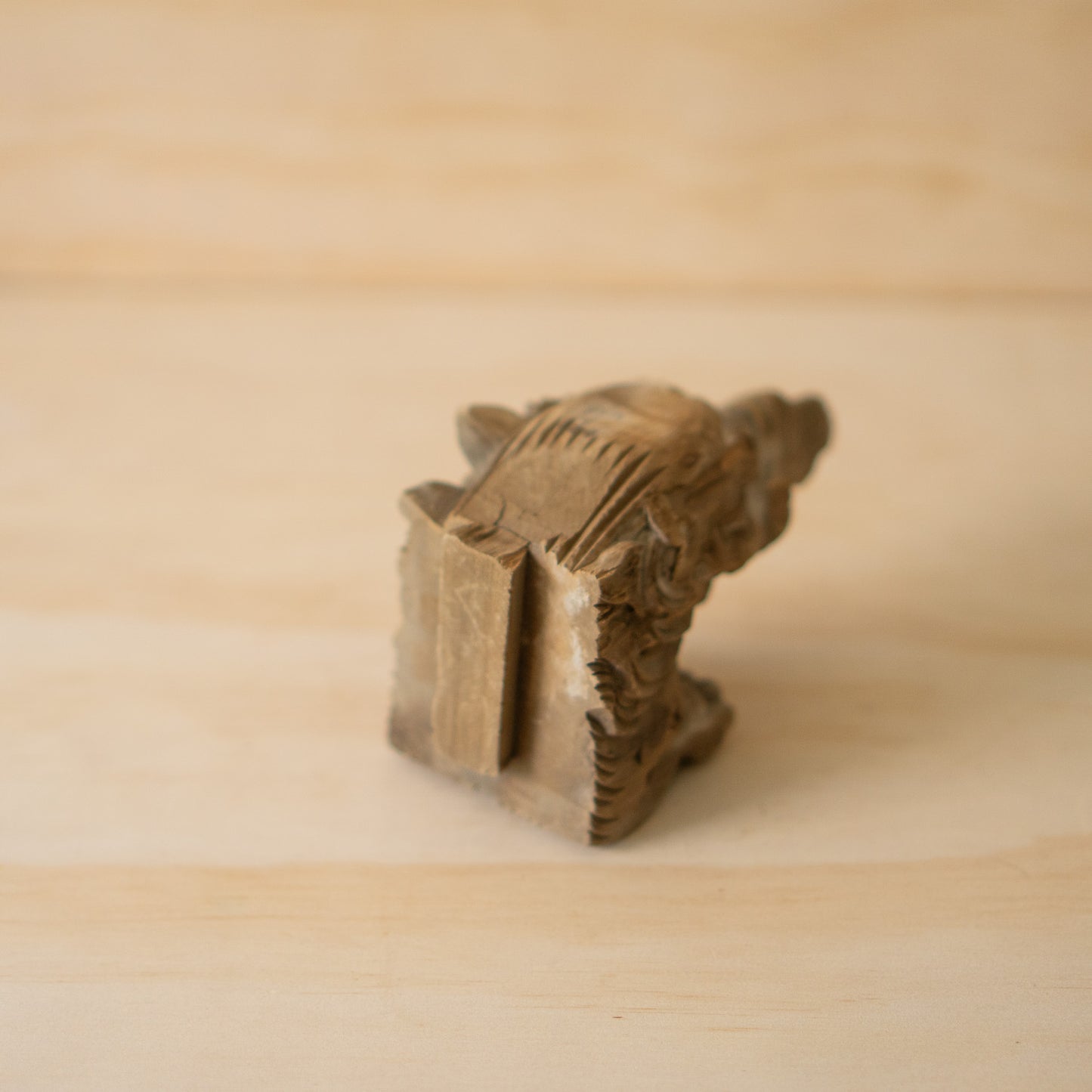 Antique Japanese Carved Temple Fragment of a Baku No. 1 - Dream Eater