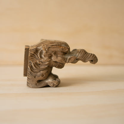 Antique Japanese Carved Temple Fragment of a Baku No. 1 - Dream Eater