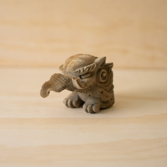 Antique Japanese Carved Temple Fragment of a Baku No. 1 - Dream Eater