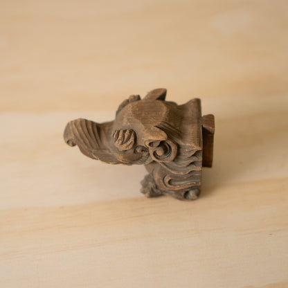 Antique Japanese Carved Temple Fragment of a Baku No. 02 - Dream Eater