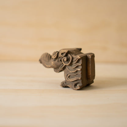 Antique Japanese Carved Temple Fragment of a Baku No. 02 - Dream Eater