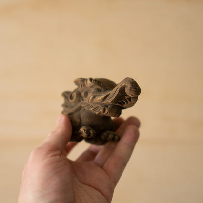 Antique Japanese Carved Temple Fragment of a Baku No. 02 - Dream Eater