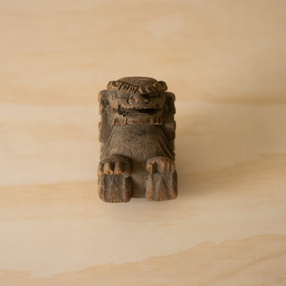 Antique Japanese Carved Temple Fragment of a Shi Shi Temple Dog