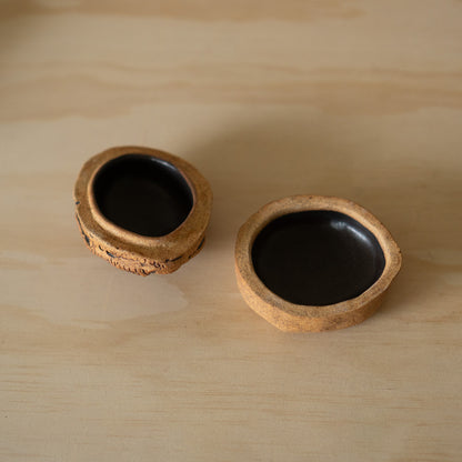 Vintage Japanese Jomon style Kogo Incense container