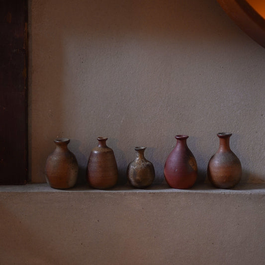 Vintage Japanese Ceramic Bizen Mini Vase