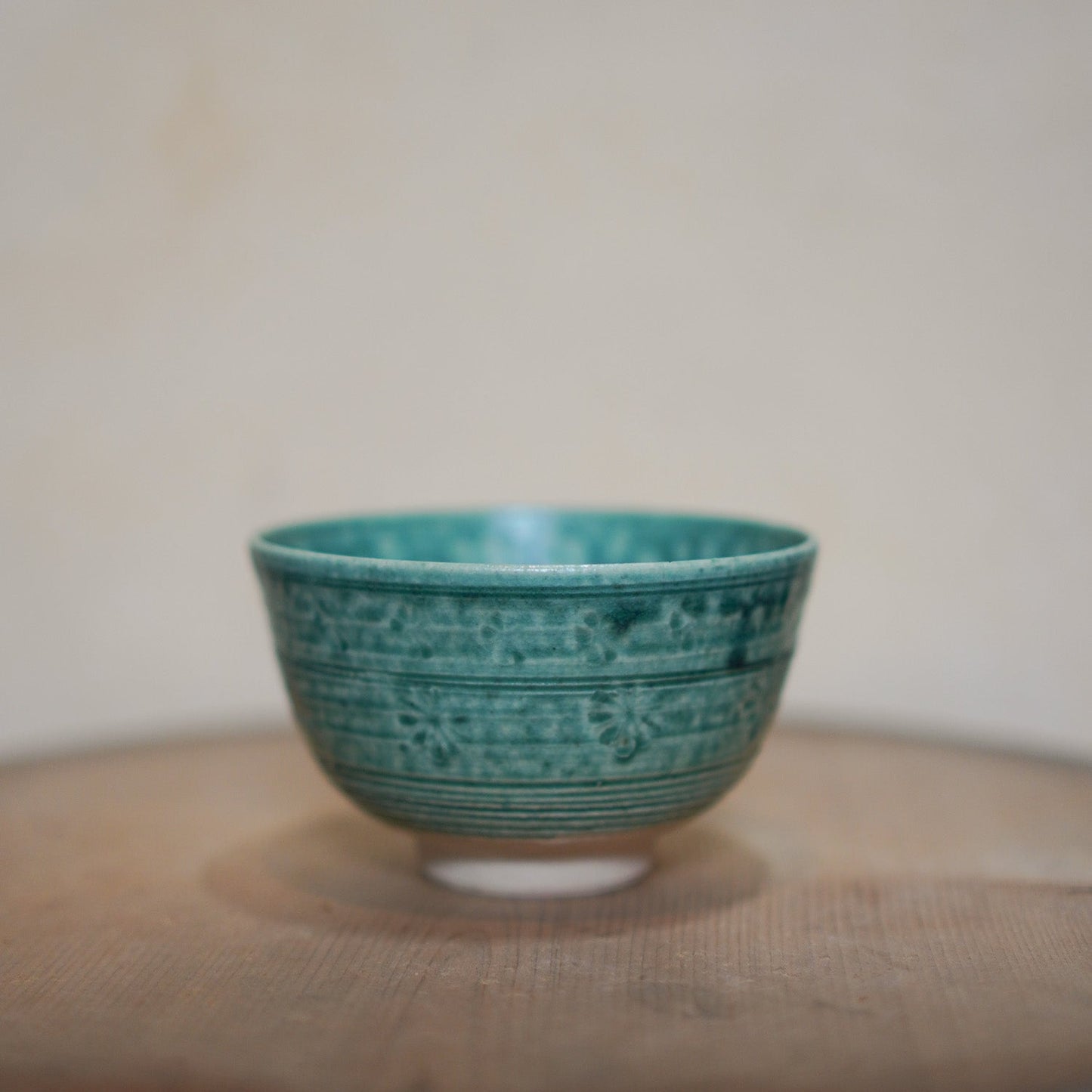 Vintage Japanese Ceramic tea cup - green glaze