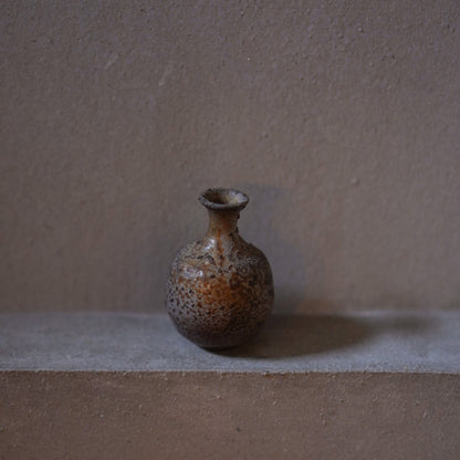 Vintage Japanese Ceramic Bizen Mini Vase