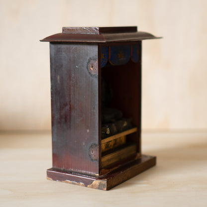 Antique Japanese Zushi Portable Shrine - figure of Kongō Yasha Myōō