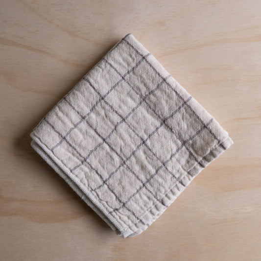 Kontex Graph - Organic Natural Dyed Cotton Face washer - Earl Grey 33cm