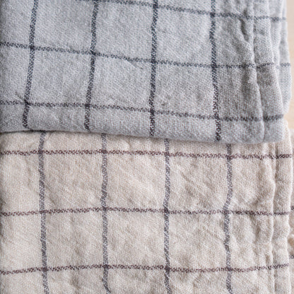 Kontex Graph - Organic Natural Dyed Cotton Face washer - Charcoal 33cm