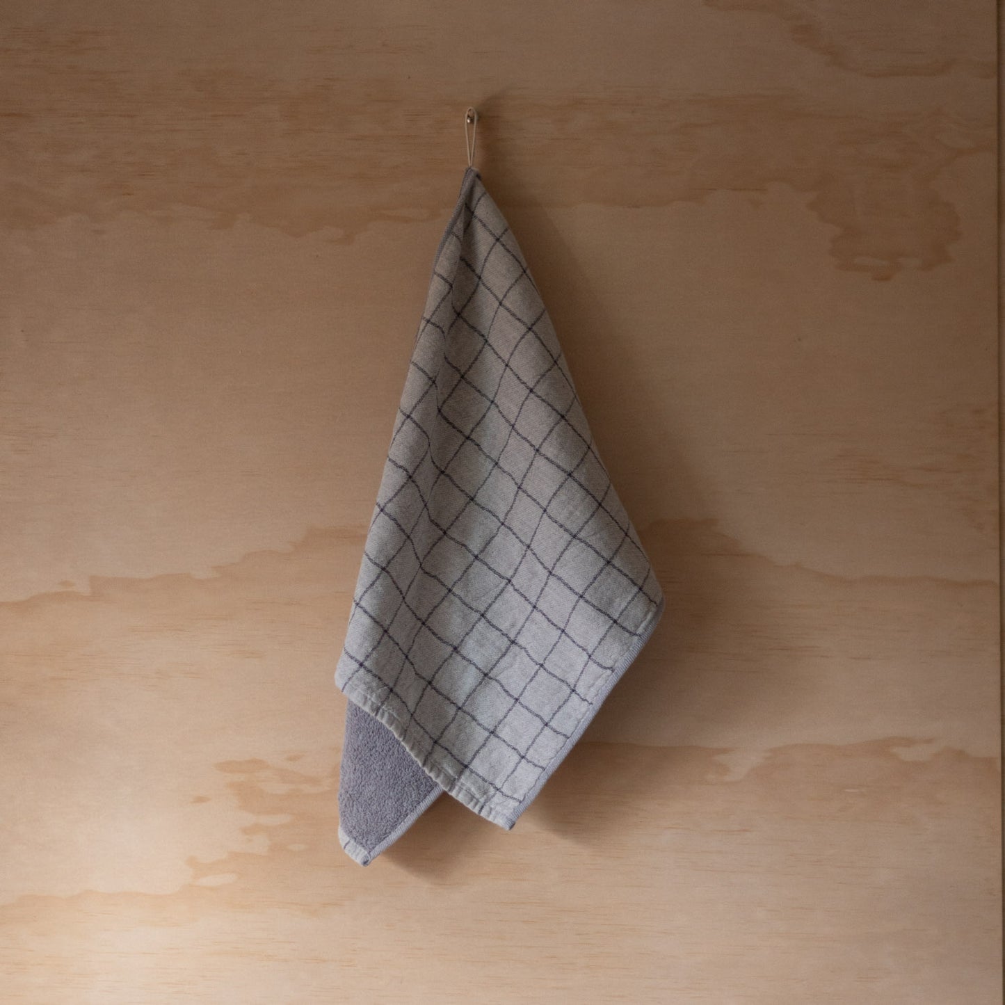Kontex Graph - Japanese Organic Natural Dyed Cotton Hand Towel - Charcoal 33cm x 80cm