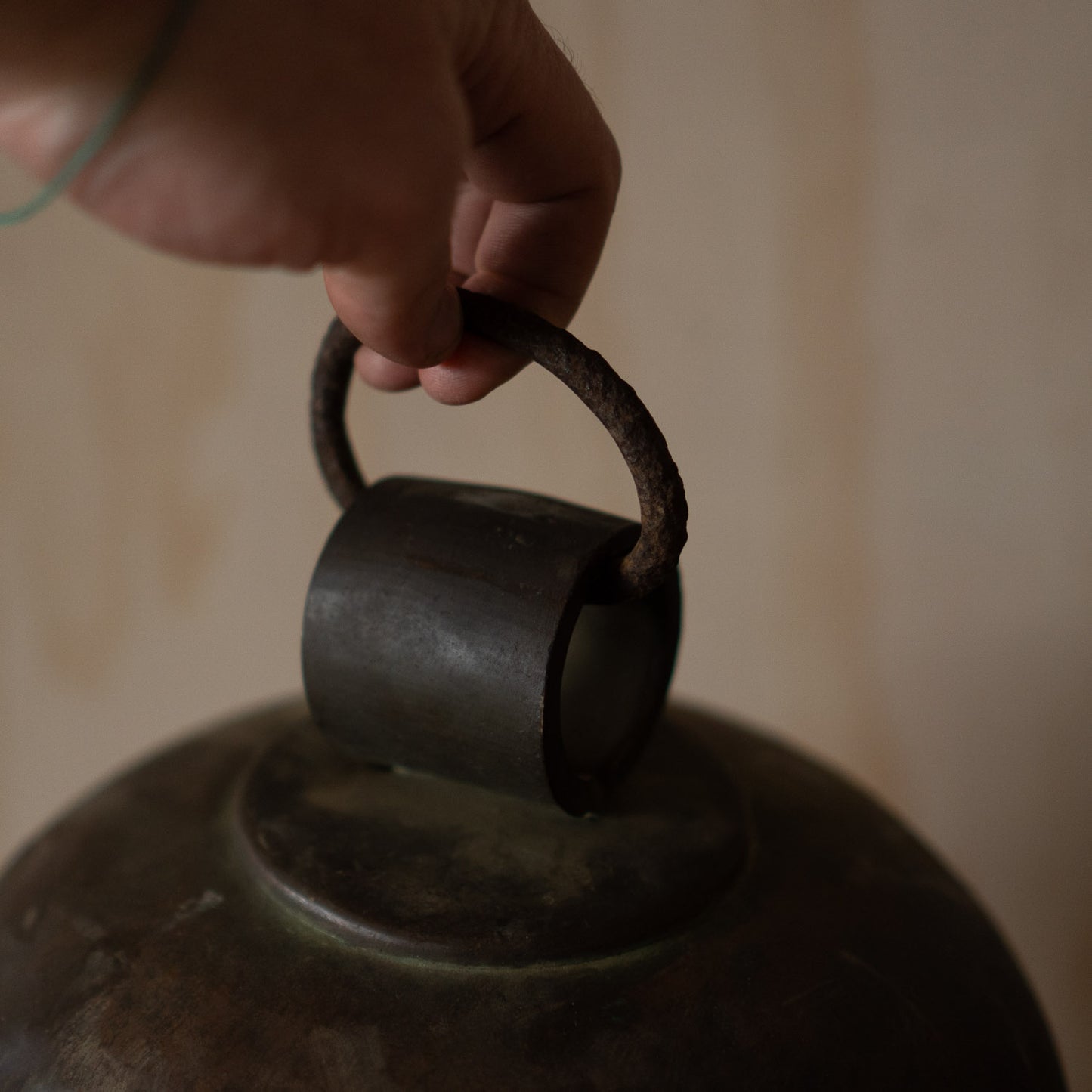 Antique Japanese Suzu Extra Large Bronze Japanese Shinto Temple Bell