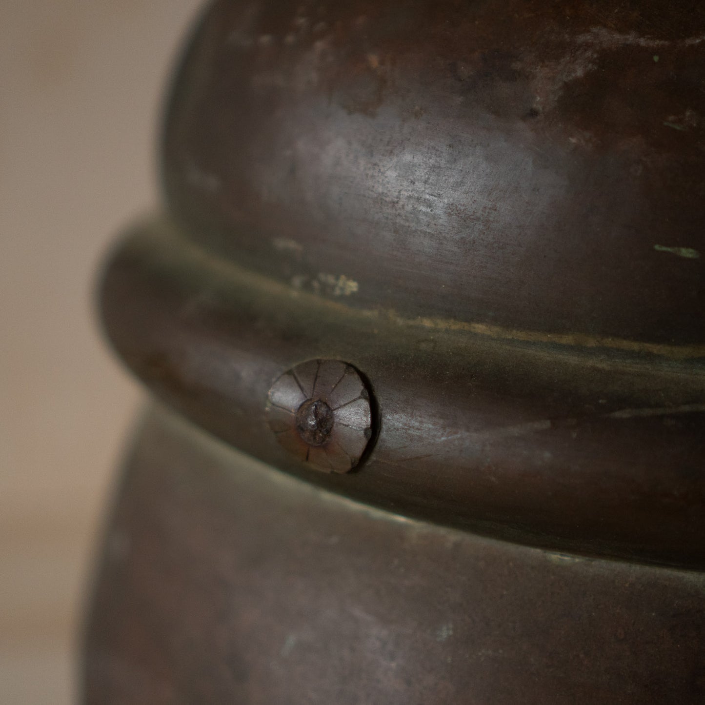 Antique Japanese Suzu Extra Large Bronze Japanese Shinto Temple Bell