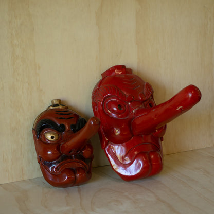 Vintage Extra Large Japanese Carved Wooden Tengu Mask