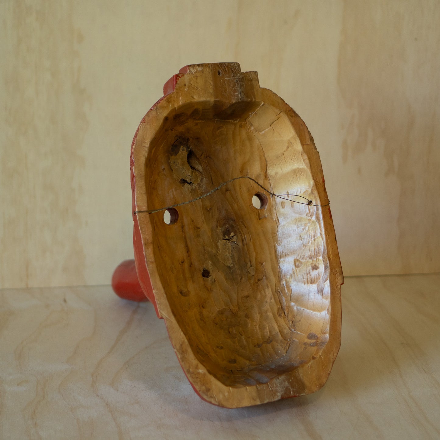 Vintage Extra Large Japanese Carved Wooden Tengu Mask