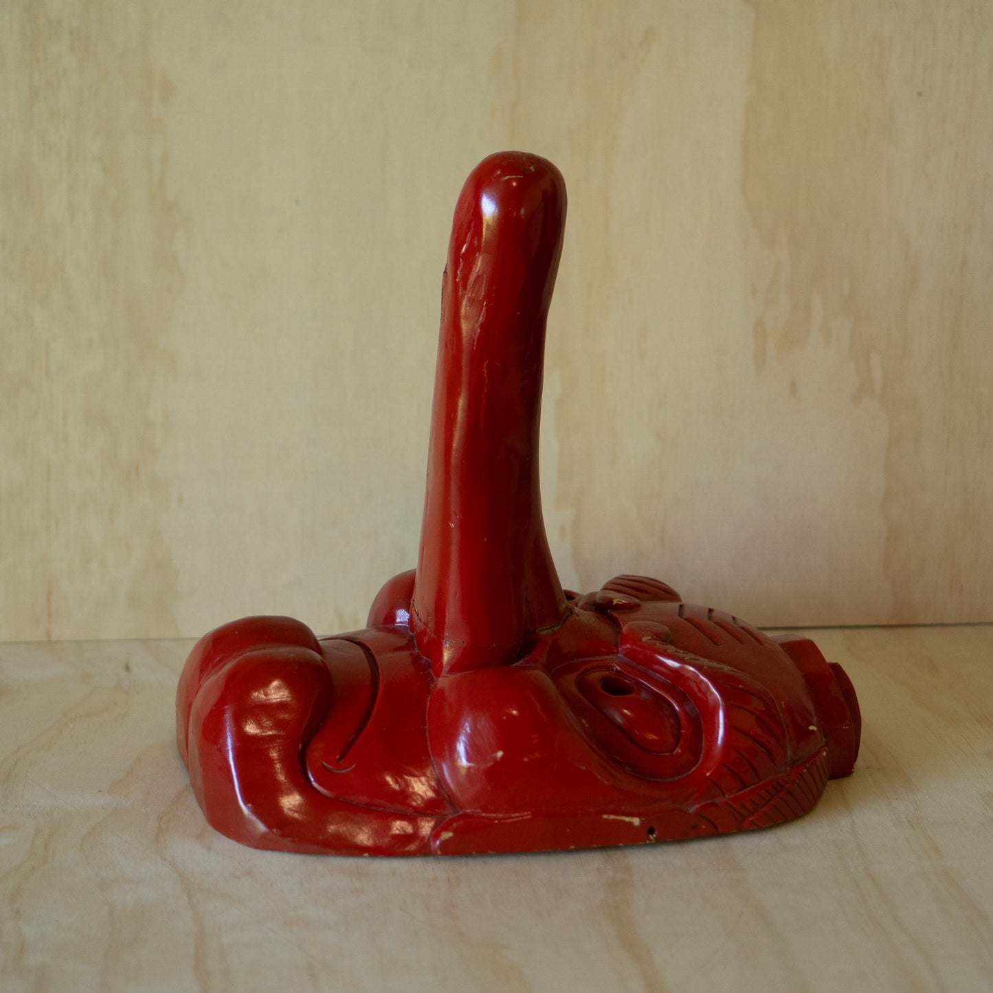 Vintage Extra Large Japanese Carved Wooden Tengu Mask