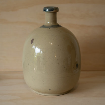Antique Japanese Ceramic O-Tokkuri Sake Bottle