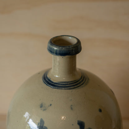 Antique Japanese Ceramic O-Tokkuri Sake Bottle