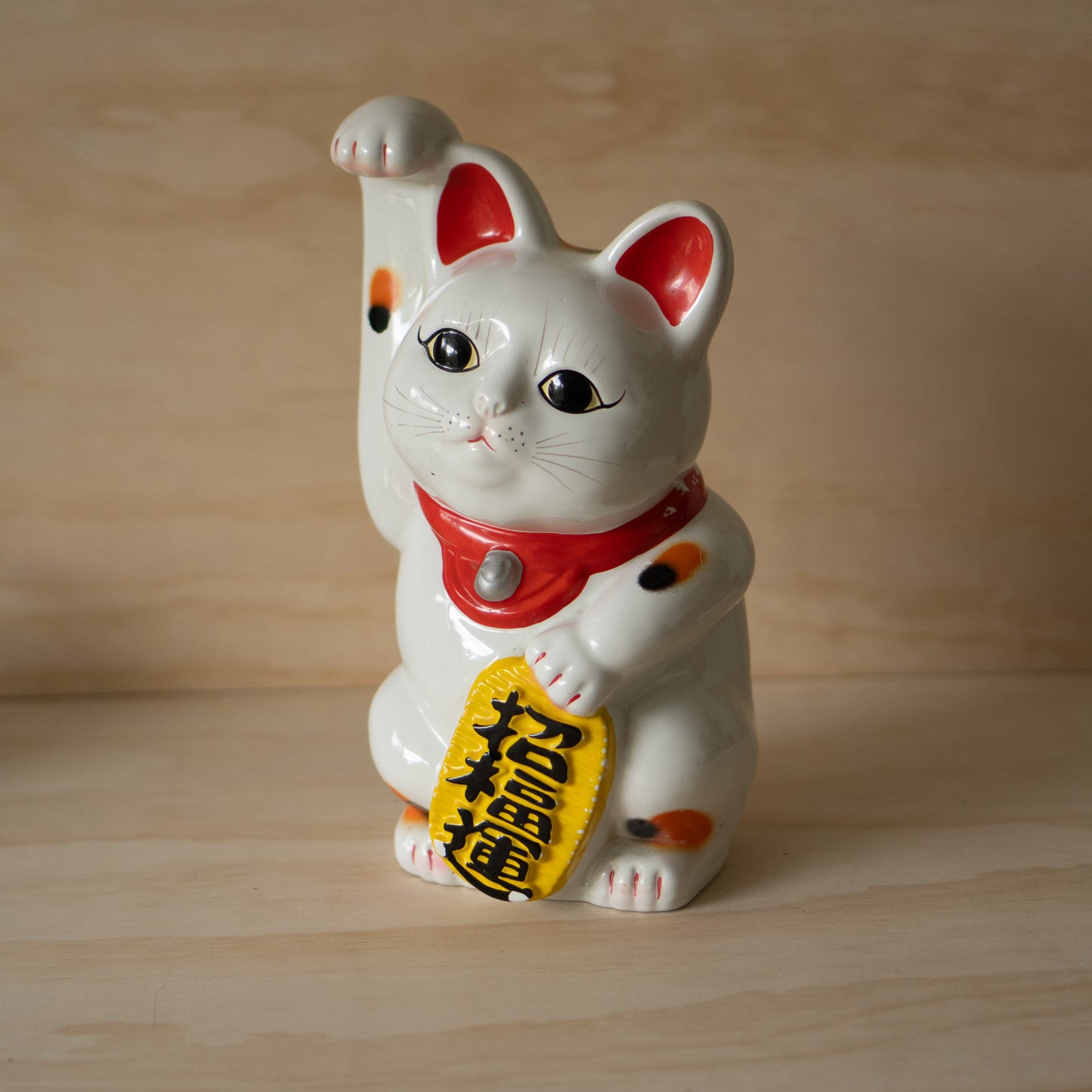 Vintage Japanese Ceramic Maneki Neko - Lucky Cat Sake Bottle