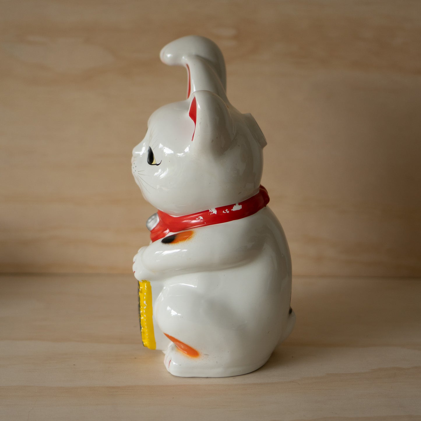 Vintage Japanese Ceramic Maneki Neko - Lucky Cat Sake Bottle
