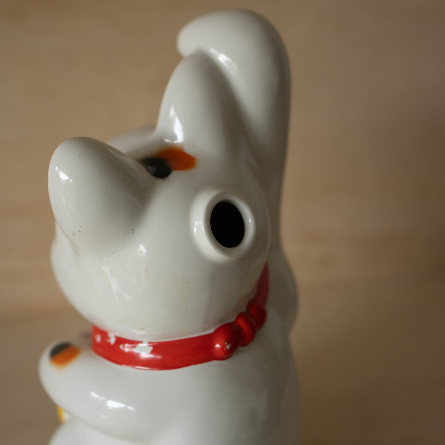 Vintage Japanese Ceramic Maneki Neko - Lucky Cat Sake Bottle