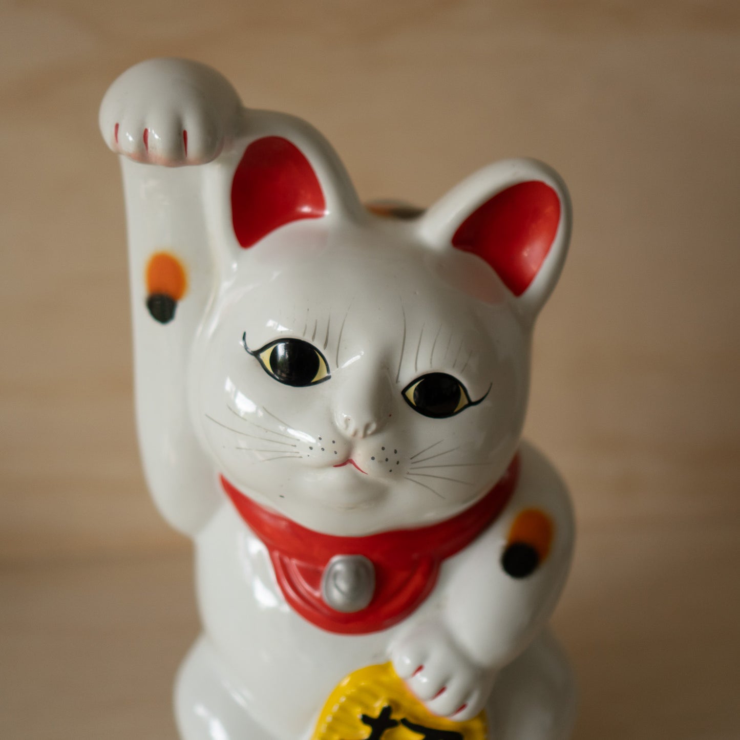 Vintage Japanese Ceramic Maneki Neko - Lucky Cat Sake Bottle